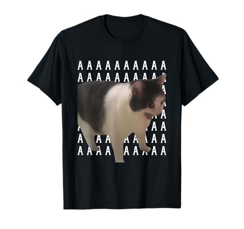 Screaming Cat Meme Funny Internet Meme Silly Cat Cute Kitten T-Shirt