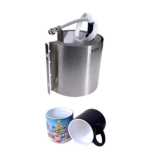 Bettersub Stainless Steel Mug Heat Press Attachment Silica Gel 110V For Heat Press Machine Transfer Sublimation Cylindrical 10Oz #TOP9