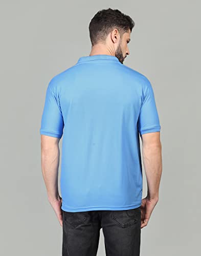 Image of INKKR Men's Solid Regular Fit T-Shirt (Polo-Sky-Orange-Pink-Grey-XXL White-RED-Royal-Yellow