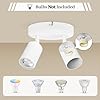 GeyouLux LED Ceiling Spotlight 2 Way, GU10 Spotlights Ceiling Lights Rotatable, Modern White Round Ceiling Spots for Kitchen Bedroom Living Room, Bulb Not Included #2