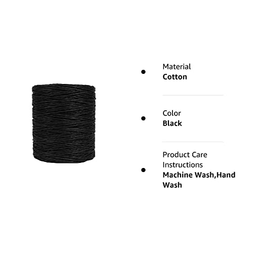 Natural Cotton Raffia Yarn Black Crochet Summer Sun Hat Yarn,Beach Bag Yarn,Rayon Raffia Crochet Yarn,Crochet Straw Knit Yarn,Knitting Materials,280 Meters/306 Yards #TOP7