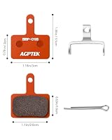 AGPTEK 4X Bremsbeläge Fahrrad, Scheibenbremsbeläge, High Performance Bremsbeläge Disc Brake Pads & Spring (Resin) für Mountainbike Scheibenbremse I Bike Beläge I Bremsbelag (4 Stück), Orange – Ansicht 5