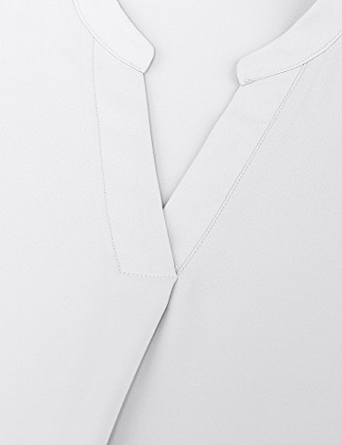 Timeson White Blouses For Women,Womens Dress Shirts And Blouses Women's Chiffon Tunics Blouse Shirt Split V Neck Sleeveless Tank Tops A Line Breathable Long Ladies Dressy Tops Office Work White Large #TOP3