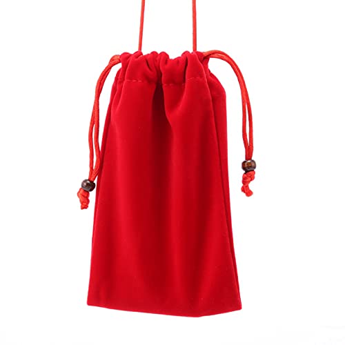 GUOQING Microfiber Soft Storage Pouch, 7.5 inch, Red, Fits Most Smart Phones & Mobile Cell Phones Case