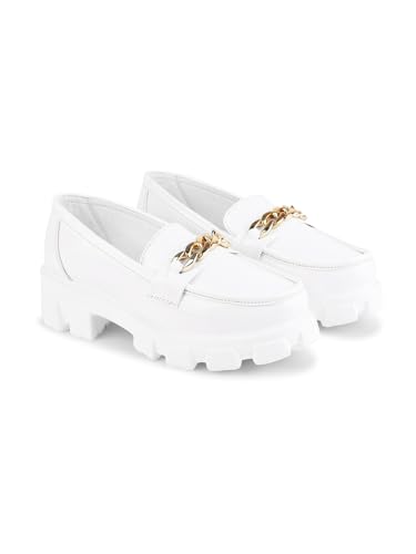 Image of JM LOOKS Women Fashion Loafers Stylish Casual Platform Shoes Fancy Solid Comfortable Sole for Womens & Girls