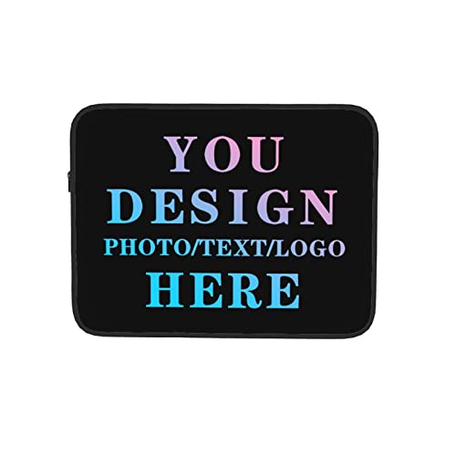 Custom Laptop Case Personalized Design Your Own Photo Text Logo Laptop Bag Waterproof Shockproof Computer Bag 10 12 13 15 17 Inch (17 Inch) #TOP7