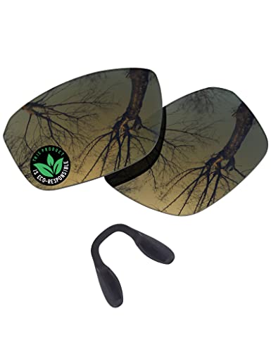 Image of Raydi Polycarbonate Replacement Lenses & Nosepads for Oakley Split Shot OO9416 Rectangular Sunglasses