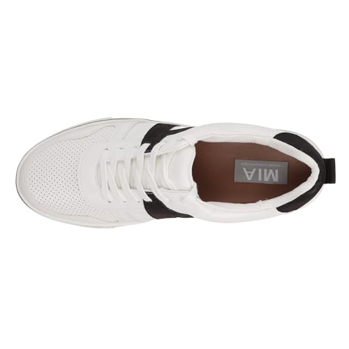 MIA Womens Alta Perforated Lace Up Sneakers Shoes Casual - White - Size 9 M4