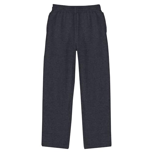 Hanes Boys Open Leg Sweatpants (D097) -Slate Heat -L