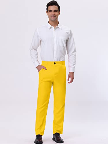 Lars Amadeus Men's Dress Business Pants Classic Fit Flat Front Suit Trousers3