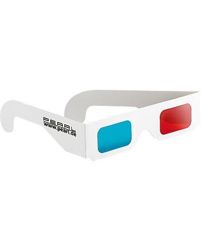 3D-Brille Pearl Anaglyphen Brille in Rot/Cyan im 5er Set