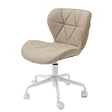 ヤマソロ オフィスチェア デスクチェア デスク チェア コンパクト パンナ Panna ファブリック生地 42-937（ラテベージュ)