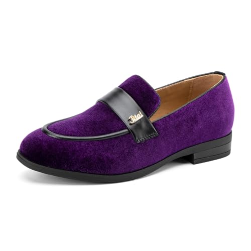 Image of JITAI Boys Dress Loafers for Weddings & School, Breathable Slip-On Leather Tuxedo Shoes, Toddler to Preteen