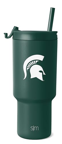 Image of Simple Modern Michigan State Spartans Tumbler with Straw | 30oz, Collegiate