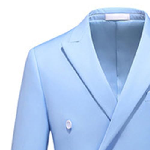 Cambkatl Men's 2 Piece Blazer Outfits Slim Fit Double-Breasted Suit Jacket Sport Coat and Pants Wedding Prom Suits 5