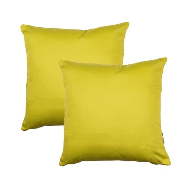 Throw Pillow Covers 18x18, Moss Green 100% Cotton Throw Pillow Cover, Decorative Couch Pillows Covers, Solid Rustic Farmhouse Living Room Decor and Accessories, Set of 2