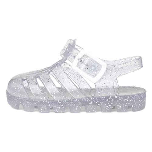 Walkright Weymouth Kids Clear Glitter Jelly Sandal - Size 2 UK - Multicolour