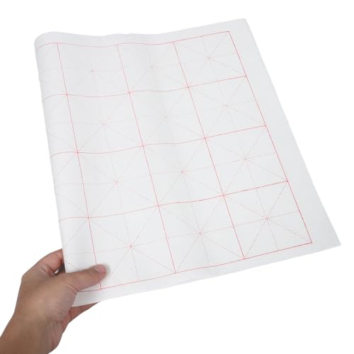 MAGICLULU Semi-raw Xuan Calligraphy Practice Paper with Blank Square and Character Grids 100 Sheets Excellent Ink Absorption and Smudge Prevention, for Personal Handwriting Practice - Image 4