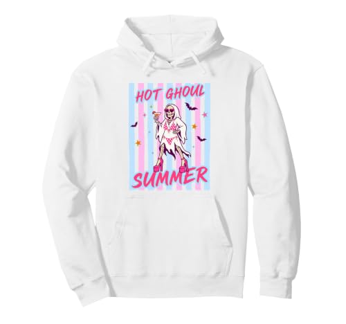 Stylish Skeleton Summer Cocktail Party Pullover Hoodie