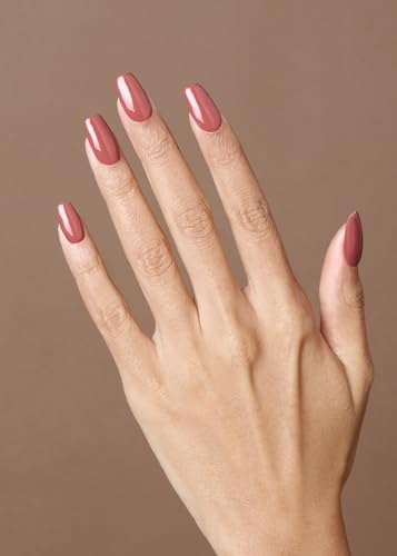 Image of ohora Semi Cured Gel Nail Strips (N Cream Rose) - Brown, Solid, Works with Any UV /LED Lamps, Salon-Quality, Long Lasting, Easy to Apply & Remove - Includes 2 Prep Pads, Nail File & Wooden Stick