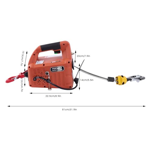 Polipasto eléctrico portátil 3 en 1 1100 lbs 110V miniatura 5