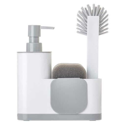 Vigar Monobloc - Set Di Lavello, 4 Pezzi, Colore: Bianco, 350 Mm, Plastica, Grigio