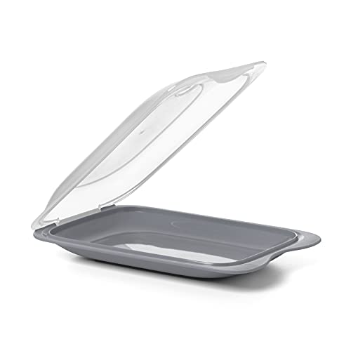 TATAY Cold Meat Container for Fridge | 1 Unit Mini | Fridge Storage | Removable Lid, Stackable | Microwave, Freezer and Dishwasher Safe | BPA-Free, 12 x 3.1 x 18 cm, Assorted Colours