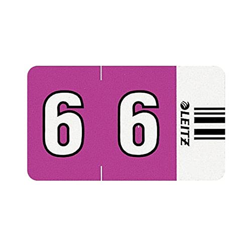 Cartes numerotees LEITZ Orgacolor violettes 15,2 cm pour indexation et rangement bureau