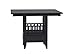 Coaster Home Furnishings - Jaden - Engineered Wood - Square Counter Height Dining Table - Transitional Style, Slatted Base, Wine Glass Holder - Dining Room - 47-Inch - Espresso - 100958