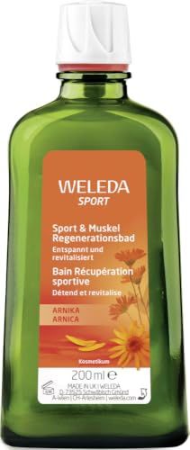 WELEDA Bio Sport & Muskel Bad vegan - Naturkosmetik Badezusatz mit ätherischen Ölen entspannt & regeneriert beanspruchte Muskeln nach dem Sport - Bad Essenz mit Rosmarin & Lavendel Duft (1x 200ml)