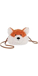 Apricot Lamb Poppen, kindertas, pinguïn, kinderschoudertas met verstelbare riem, kinderportemonnee, schoudertas, knuffeldier, pluche schoudertas, cadeaus voor meisjes