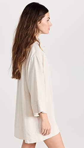 Z SUPPLY Mallory Linen V-Neck Dress #TOP27