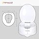 Homecraft Savanah Raised Toilet Seat 6 with Lid, Elongated & Elevated Lock Seat Support for Elderly, Handicapped and Disabled Users, White Colour