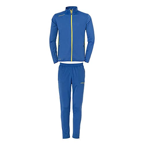 Uhlsport Kinder Essential Classic Trainingsanzug, Azurblau/limonengelb, 152 EU