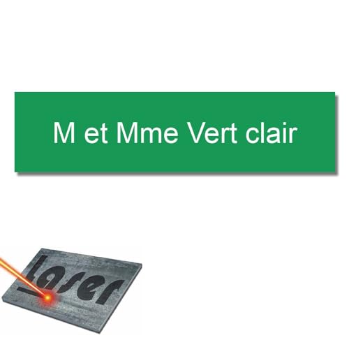 Mygoodprice - Placa grabada para timbre interfono autoadhesivo, 6 x 1,5 cm, personalizable, 1 a 2 líneas, color verde claro
