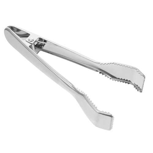 Ipetboom Pinza para Hielo Inoxidable con Dientes Clip Multifuncional Resistente y Fácil de Usar para Buffet Bar Hogar y Restaurante Cómodo y Diseño Ergonómico