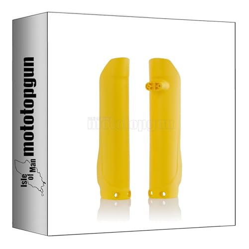 Couvercle fourche jaune Husqvarna FE 501 protection plastique moto Acerbis