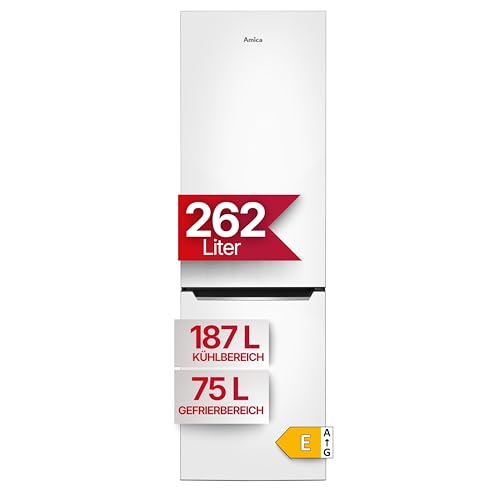 Amica KGCL 387 150 W Kühl-Gefrierkombination / 176cm (H) x 54cm (B) x 55cm (T) / FrostControl im Gefrierbereich/VitControlPlus Schublade/Superkühlfunktion/LED-Display