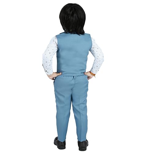 Image of Kids Ethnic Suit Set I 3 Piece Party Suit for Boys | Kids Suit Set Shirt, Pant & Waistcoat I Birthday Boys Party Dress