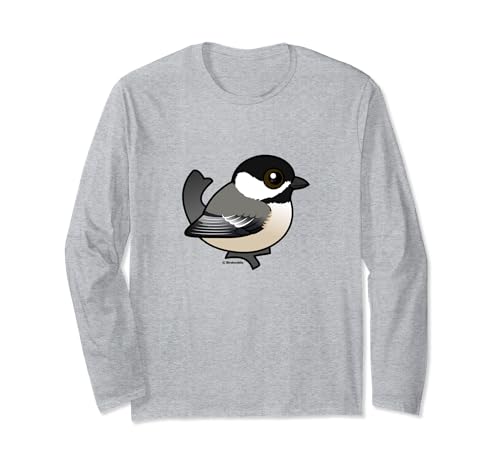 Cute Cartoon Black-capped Chickadee Birdorable Bird Species Long Sleeve T-Shirt