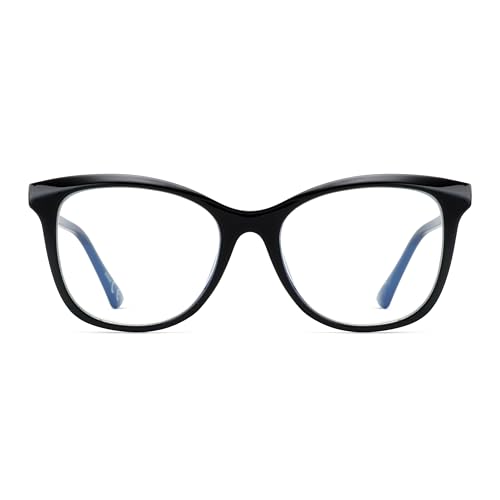 Image of OUWEN Retro Cat Eye Blue Light Blocking Glasses for Men Women, Anti EyeStrain & UV Glare Computer Gaming Eyeglasses OW2242