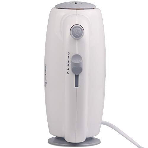 Image of iBELL Hand Mixer 300W, Beater /Blender /Electric Cream Maker for Cakes with Base, 5 Speed Control and 2 stainless Steel Beaters, 2 Dough Hooks (White)