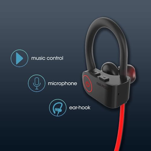 Image of noot Products NP11 Wireless Bluetooth in-Ear Headphones with Mic, Volume & Remote Control IPX7 Sweatproof Earbuds for Sports, Running, Gym (B17)