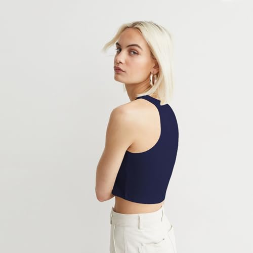 Image of KERI PERRY Tops for Women Crop Top for Women's Tank Activewear Tee Sports Western Casual Cotton Camisole Pack of 3 Combo