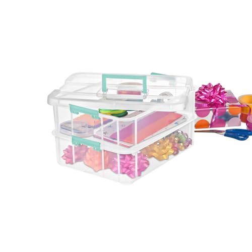 Sterilite Stack & Carry 2-Layer Handle Storage Box with Lids, 4-Pack - image 9