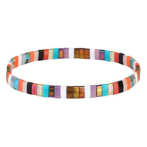 KELITCH Tila Beads Stretch Bracelet Boho Handmade Strand Bangle Charming Jewelly For Women - 04D Cover
