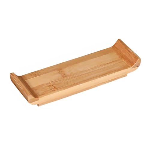 Plato pequeño para sushi y sashimi de madera sintética miniatura 1