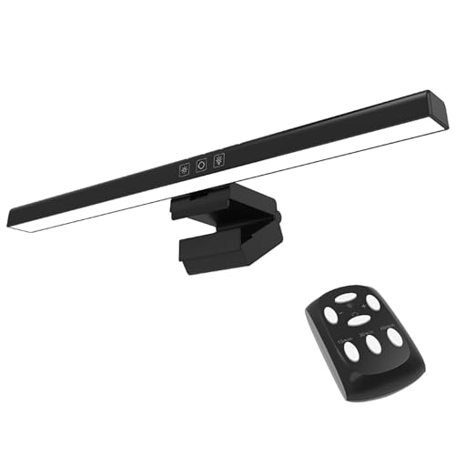 AISIBO Monitor Light Bar with RGB Backlight, Computer LED Screen Lamp for Eye Caring, USB Powered Dual Light Source with Touch Control Timed Computer Monitor Desk Lamp for Game Office Home