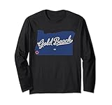 Gold Beach Oregon OR Map Long Sleeve T-Shirt
