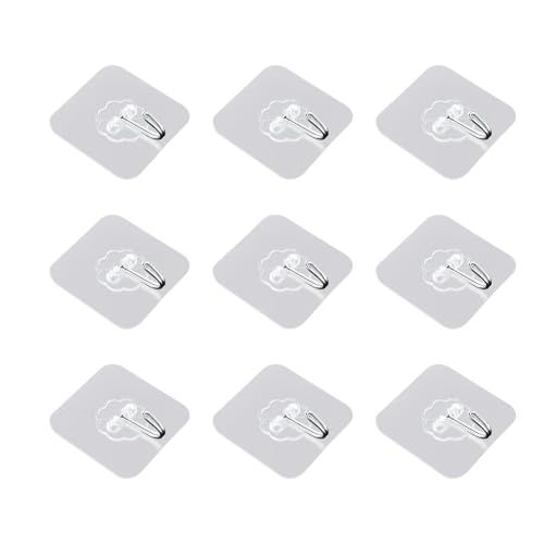 DmDoyy 12 Piezas Ganchos Adhesivos Para Pared, Colgadores Autoadhesivos De Alta Resistencia, Ganchos Para Colgar Ideal Para Baño,Cocina Y Salón